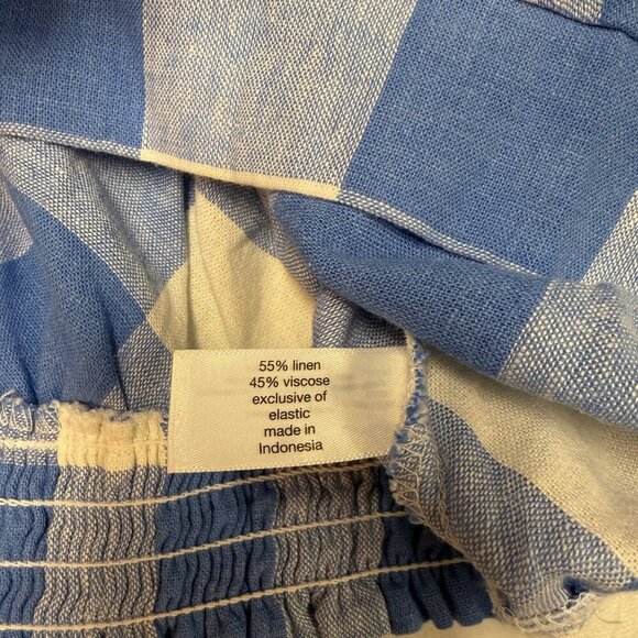 Lane Bryant Crop Blouse, Blue and White Plaid, Size 14, New with tags - Picture 6 of 8